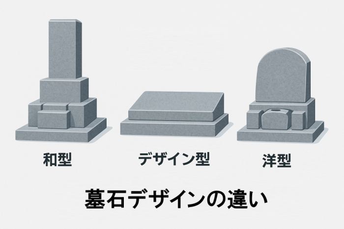 阿久比町では、色悪露なデザインの墓石がつくられています