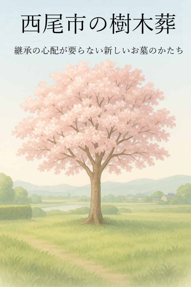 西尾市の樹木葬イメージ画像、桜の木と穏やかな風景