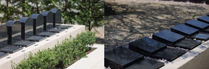 蒲郡はなえみ樹木葬の墓石、コンパクトで現代的なデザイン