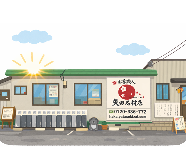 1.矢田石材店へお越しください